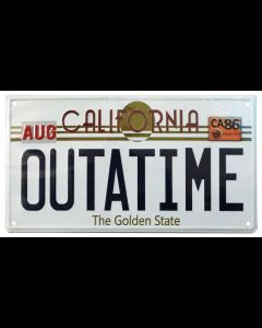 OUTATIME Auto-Kennzeichen (schwarze Schrift)